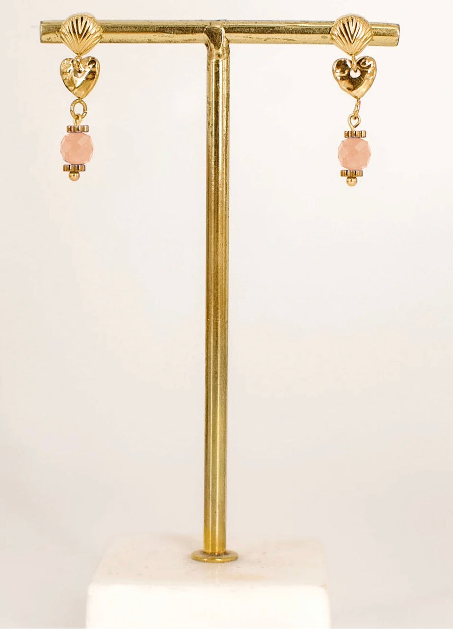 Boucles d'oreilles LORA beige - Nouvelle collection